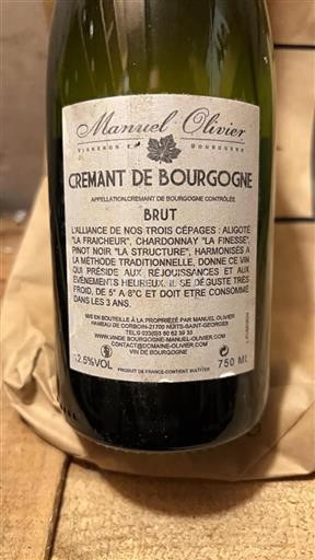 Burgundsko Crémant de Bourgogne Manuel Olivier Neročník