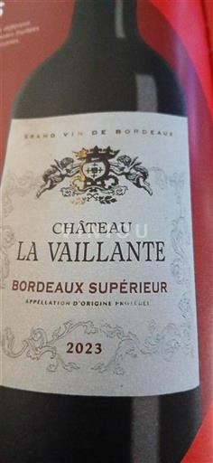 Bordeaux Bordeaux supérieur Château La Vaillante 2023