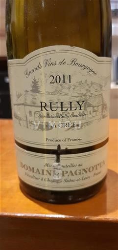 Bourgogne Rully Domaine Pagnotta La Crée 2011