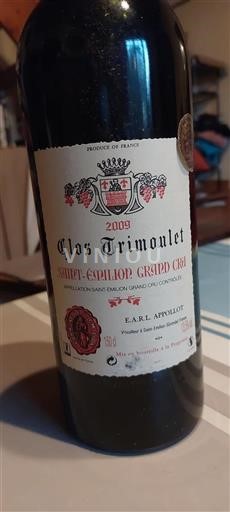 Bordeaux Saint-Émilion Grand Cru Clos Trimoulet 2009