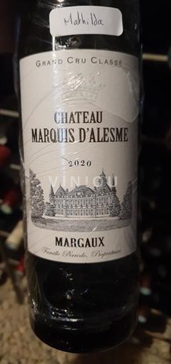Bordoja Margaux Grand Cru Château Marquis Alesme 2020