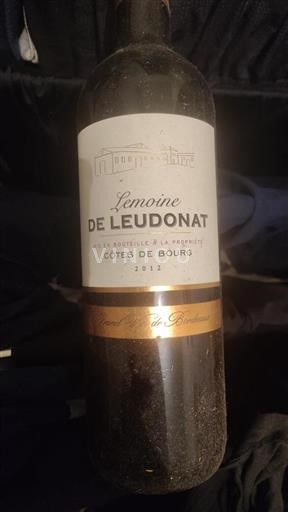 Burdeos Côtes-de-bourg Lemoine de Leudonat 2012