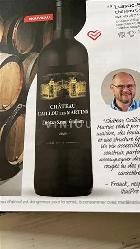 Bordeaux Lussac-saint-émilion Château Caillou Les Martins 2023