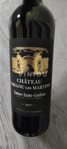 Bordo Лусак-Сент-Емилион Château Caillou Les Martins 2023