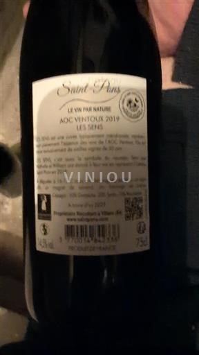 Rhônetal Ventoux Château Saint-Pons Les Sens 2019