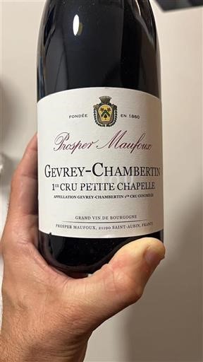 Burgund Gevrey-Chambertin Premier Cru Prosper Maufoux 1er Cru Petite Chapelle 2015