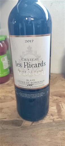 Bordéus Blaye-Côtes-de-Bordéus Château Les Ricards Le Coudeau 2017