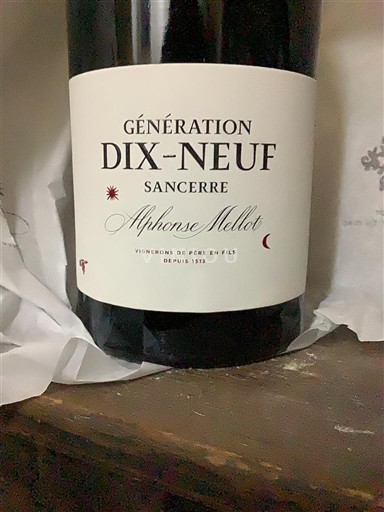 Vale do Loire Sancerre Alphonse Mellot Génération Dix-Neuf 2016