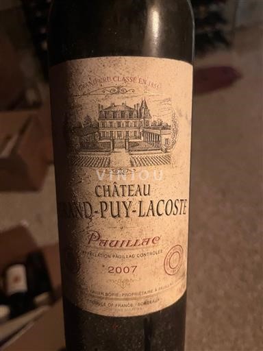Bordeaux Pauillac Grand Cru Château Grand-Puy-Lacoste 2007