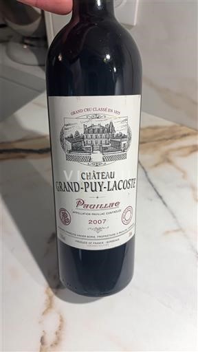Bordeaux Pauillac Grand Cru Château Grand-Puy-Lacoste 2007