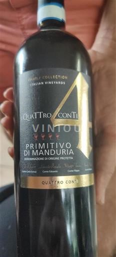 Apulia Primitivo di Manduria Quattro Conti Sin añada