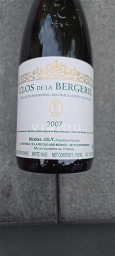 Údolí Loiry Savennières La Roche aux Moines Clos de la Bergerie 2007
