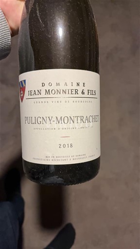 Burgundi Puligny-montrachet Domaine Jean Monnier & Fils 2018