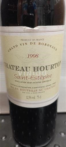 Bordeaux Saint-Estèphe Château Hourton 1998