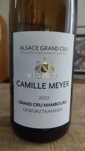 Vin Blanc sec Grand Cru Mambourg Camille Meyer 2022 France Alsace Alsace Grand Cru AOC Grand Cru
