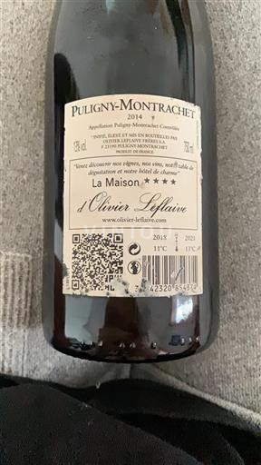Bourgogne Puligny-montrachet Olivier Leflaive 2014