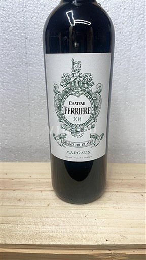 Bordeaux Margaux Grand Cru Château Ferriere 2018