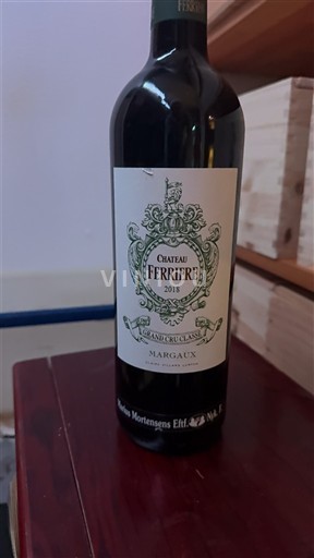 Bordeaux Margaux Grand Cru Château Ferriere 2018