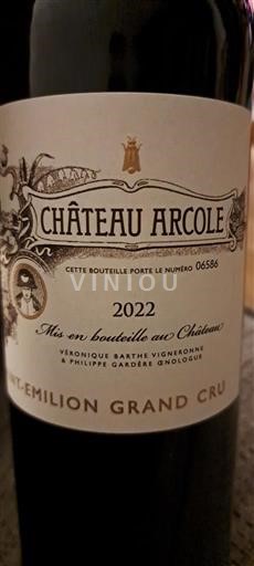 Bordeaux Saint-Émilion Grand Cru Château Arcole 2022