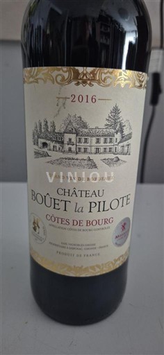 Bordeaux Côtes-de-bourg Château Bouët la Pilote 2016