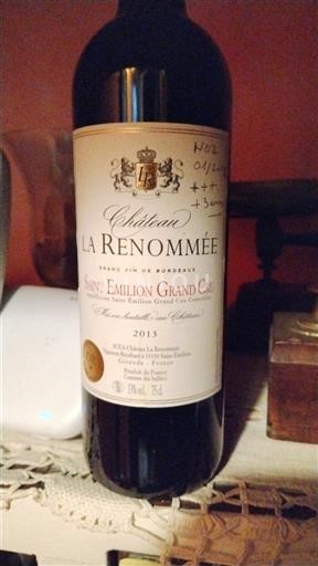 Bordeaux Saint-Émilion Grand Cru Grand Cru Château La Renommée 2013