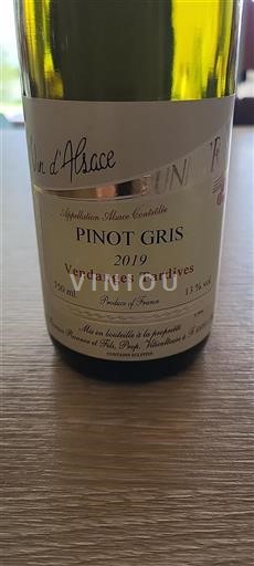 Alsace Vendanges Tardives François Runner et Fils Vendanges Tardives 2019
