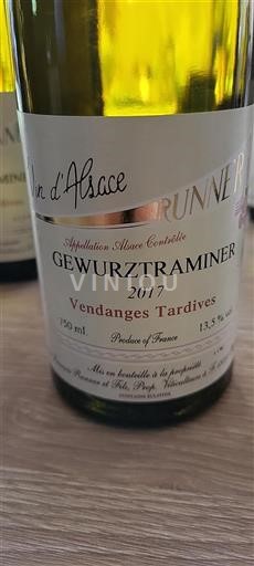 Alsace Grand Cru Vendanges Tardives 2017