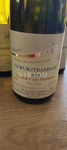 Alsácia Não especificado Grand Cru Runner et Fils Grand Cru Steinert 2018