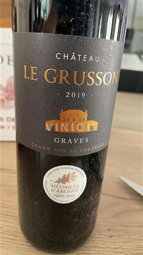 Bordeaux Graves Château Le Grusson 2019