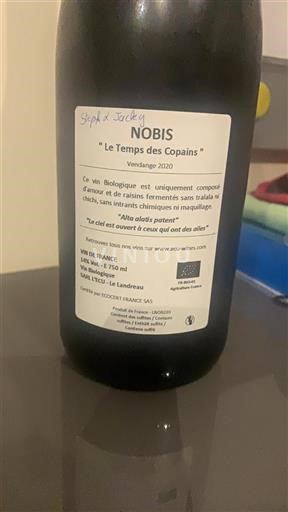 Zuidwest-Frankrijk Côtes de Gascogne Les Temps Nobis Biologique et composée de raisins fermentés 2020