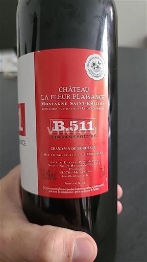 Bordeaux Montagne-saint-émilion Château La Fleur Plaisance B.511 2023