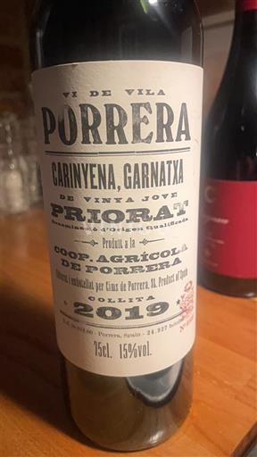 Katalonija Priorat Coop. Agrícola de Porrera Vi de Vila Porrera 2019