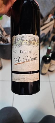 Languedoc Ikke specificeret Domaine Fougeray de Beauclair Bajanas Val Grieux 2002
