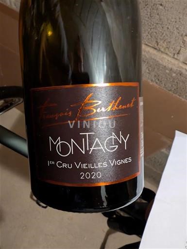 Burgundy Montagny Premier Cru François Berthenet Vieilles Vignes 2020