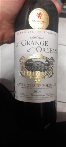 Bordeaux Blaye-Côtes-de-Bordeaux Château La Grange Orléan 2014