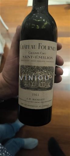 Vin Rouge sec Château Fourney 1961 France Bordeaux Saint-Émilion AOC Grand Cru