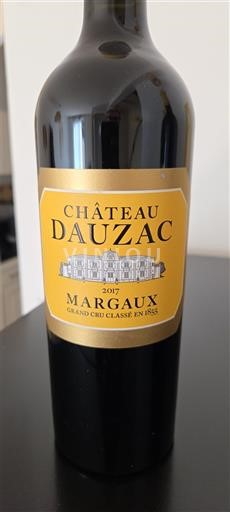 Bordeaux Margaux Grand Cru Château Dauzac 2017