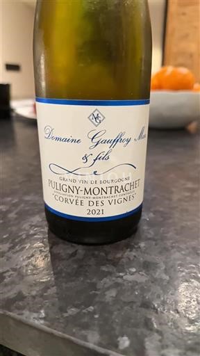 Burgundi Puligny-montrachet Premier Cru Domaine Gauffroy Corvée des Vignes 2021