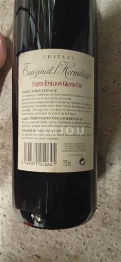 Bordeaux Saint-Émilion Grand Cru Cauzinat l'Hermitage Non-Vintage
