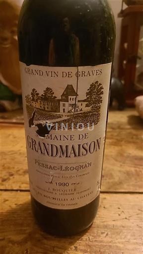 Bordeaux Pessac-Léognan Maine de Grand Maison 1990