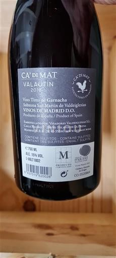 Madrid Rượu vang Madrid Ca’ di Mat Valautín 2018