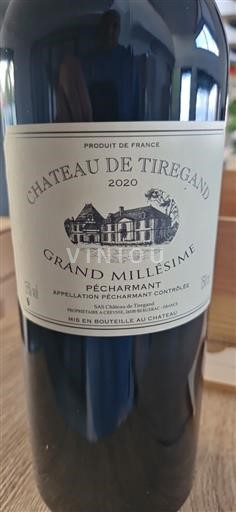 Sydväst Pécharmant Château Tiregand Grand Millésime 2020