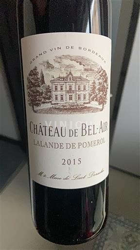 Bordeaux Lalande-de-Pomerol Château Bel-Air 2015