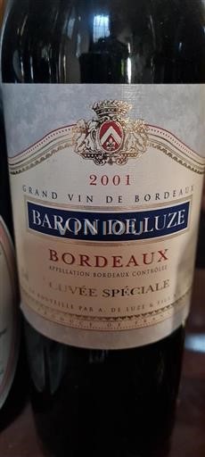 Bordeaux Baron de Luze Spéciale 2001