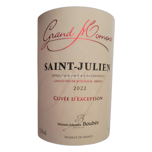 Vin Rouge sec Cuvée Exception 2022 France Bordeaux Saint-Julien AOC