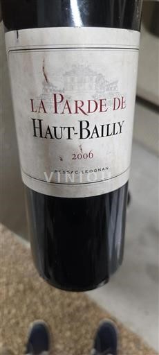 Bordeaux Pessac-Léognan Haut Bailly La Parde de Haut-Bailly 2006