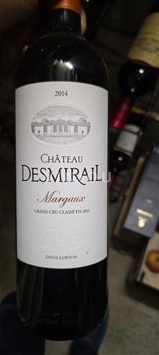 Bordeaux Margaux Grand Cru Château Desmirail 2014
