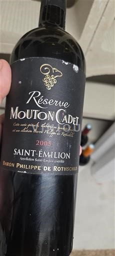 Bordeaux Saint-Émilion Baron Philippe de Rothschild Réserve Mouton Cadet 2005