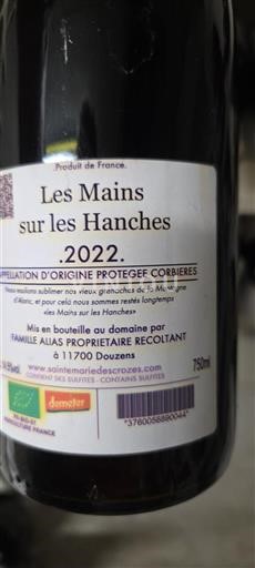 Linguadoca Corbières Domaine Sainte Marie des Crozes Les Mains sur les Hanches 2022