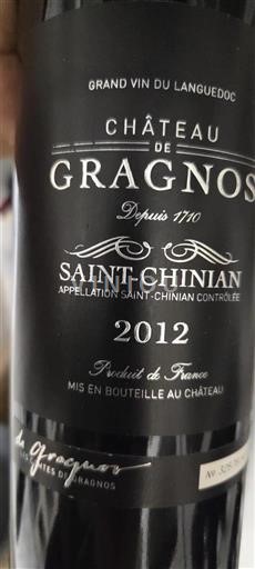 Languedoc Saint-Chinian Château Gragnos 2012